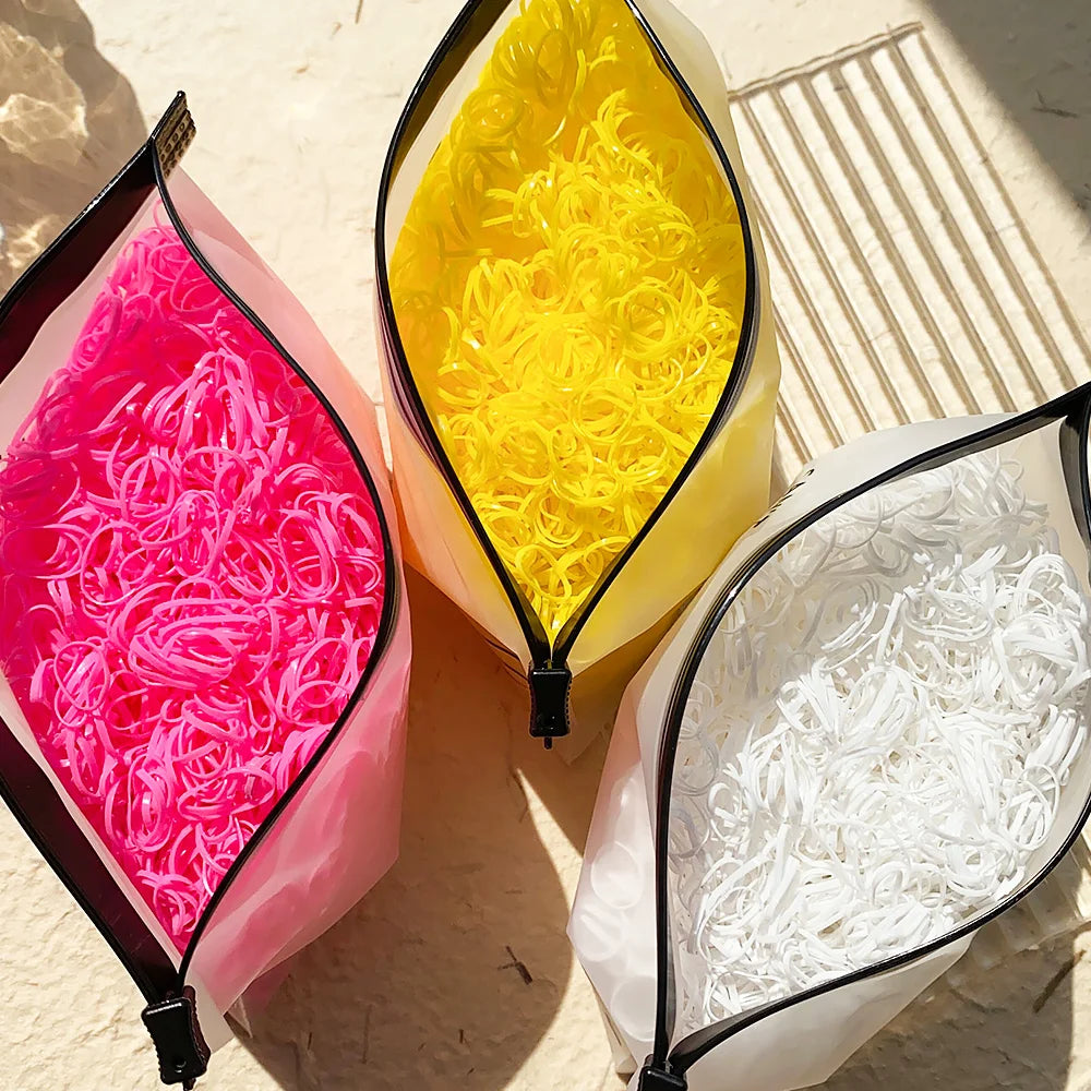 Colourful Disposable Rubber Band Hair Ties