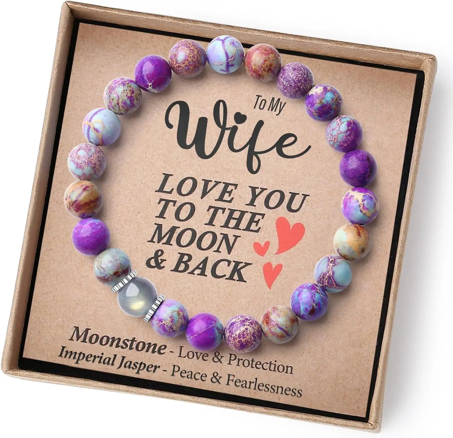 Volcanic Rock and Moonstone Beaded Bracelet – Unique Strength Bracelet for Men