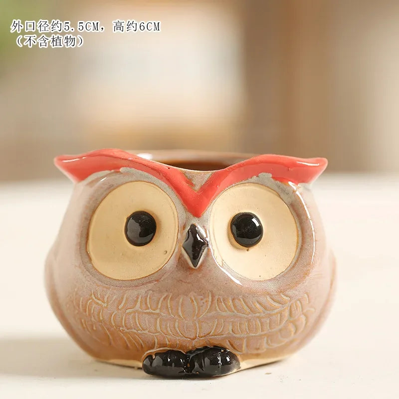 Cartoon Cute Alpaca Ceramic Succulent Flower Pot – Creative Decorative Gift