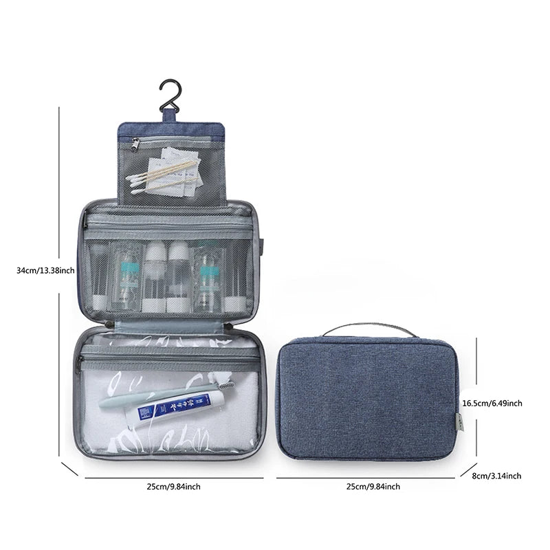 Travel Hanging Toiletry Bag – Waterproof Cosmetic & Bathroom Storage