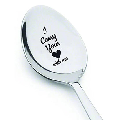 Valentine's Day Gift Stainless Steel Milk & Coffee Spoons – Love Letter Wedding Souvenirs & Anniversary Gift