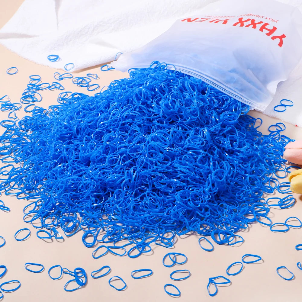 Colourful Disposable Rubber Band Hair Ties