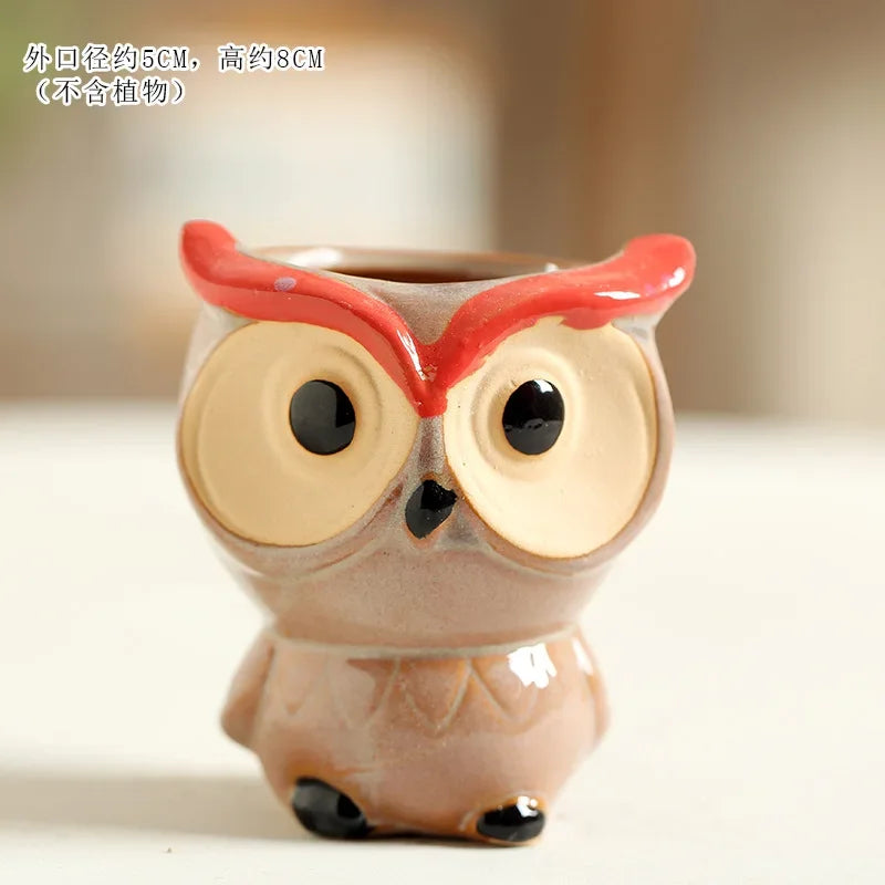 Cartoon Cute Alpaca Ceramic Succulent Flower Pot – Creative Decorative Gift