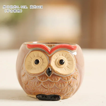 Cartoon Cute Alpaca Ceramic Succulent Flower Pot – Creative Decorative Gift
