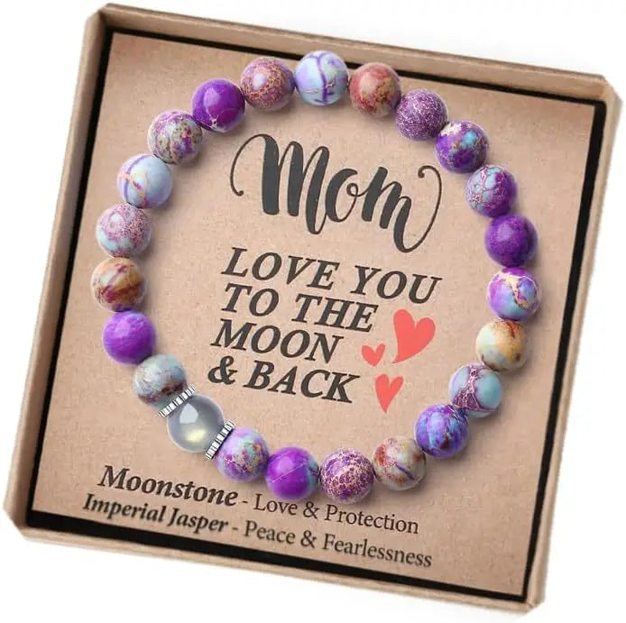 Volcanic Rock and Moonstone Beaded Bracelet – Unique Strength Bracelet for Men